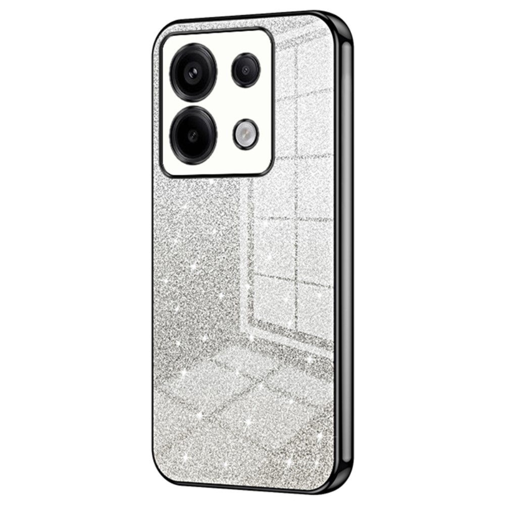 Vágott zselés csillogó tok Xiaomi Redmi Note 13 Pro 5G/Poco X6 5G - fekete