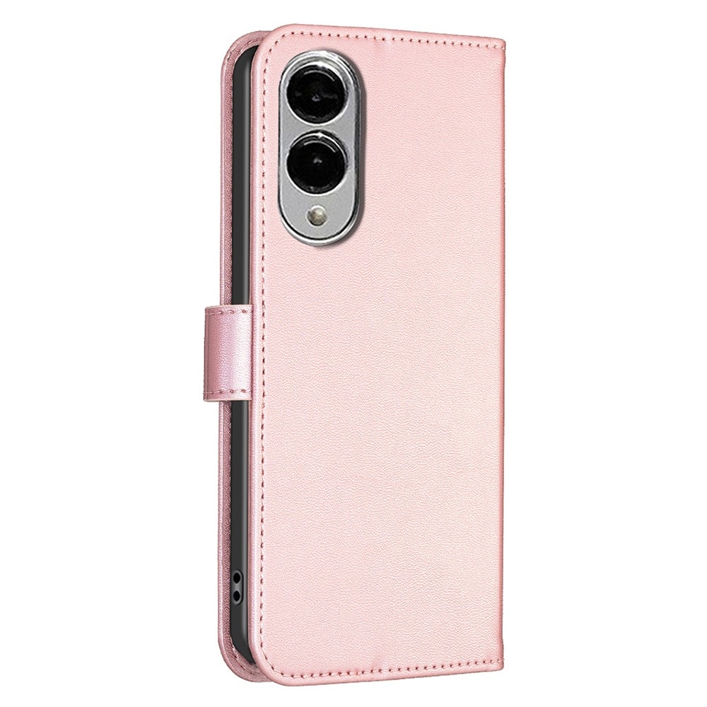 Clover könyv tok Samsung Galaxy S25 Edge készülékhez - rózsaarany