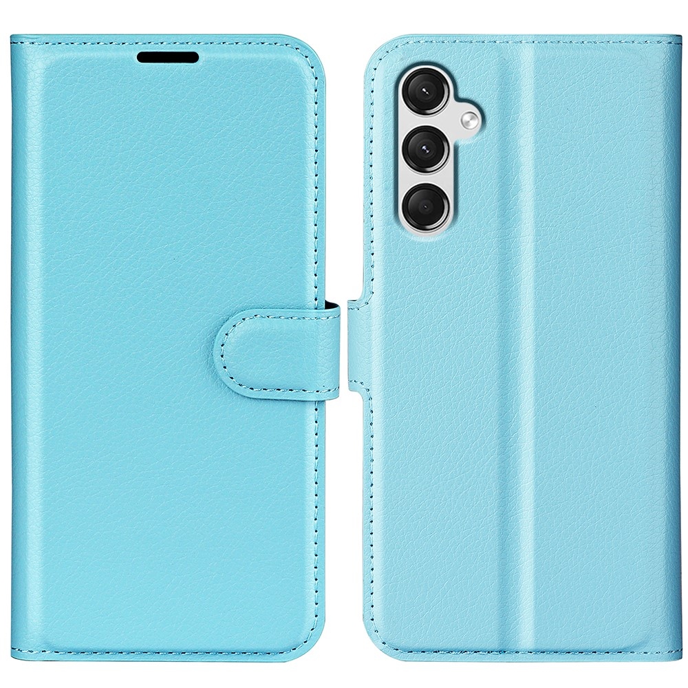 Litchi könyv tok Samsung Galaxy A25 5G - kék