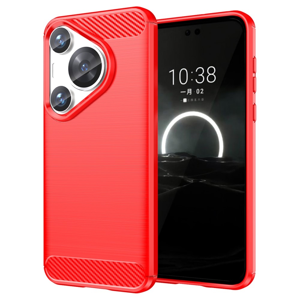 Szénálló zselés tok a Huawei Pura 70 Pro számára - piros