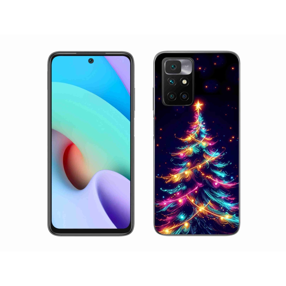 Gél borítás mmCase a Xiaomi Redmi 10/Redmi 10 (2022) - neon karácsonyfa