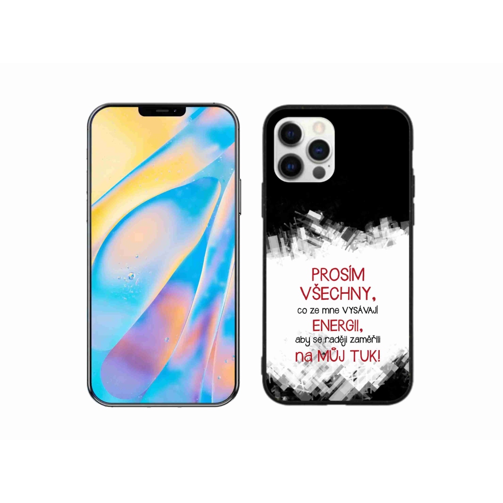 Gél borítás mmCase iPhone 12 készülékhez - vicces szöveg 1 piros