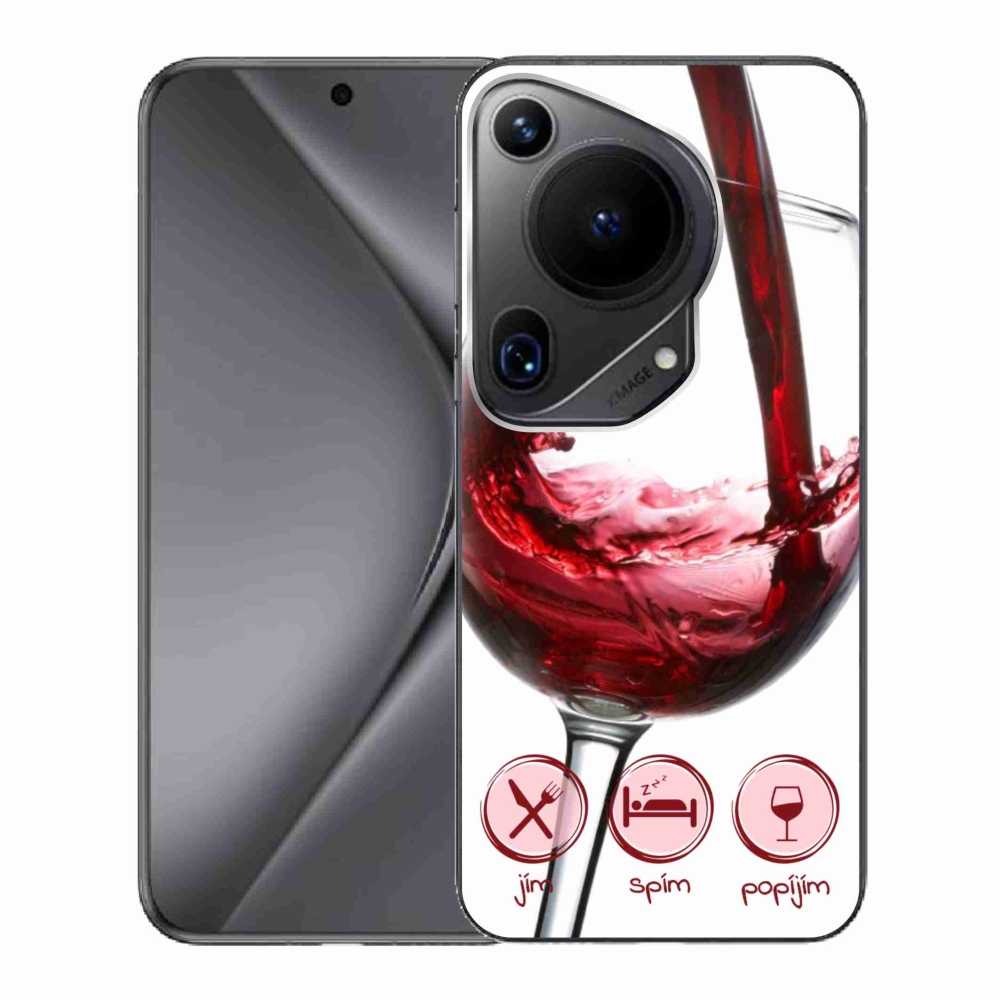 Gél tok mmCase a Huawei Pura 70 Ultra számára - borospohár piros