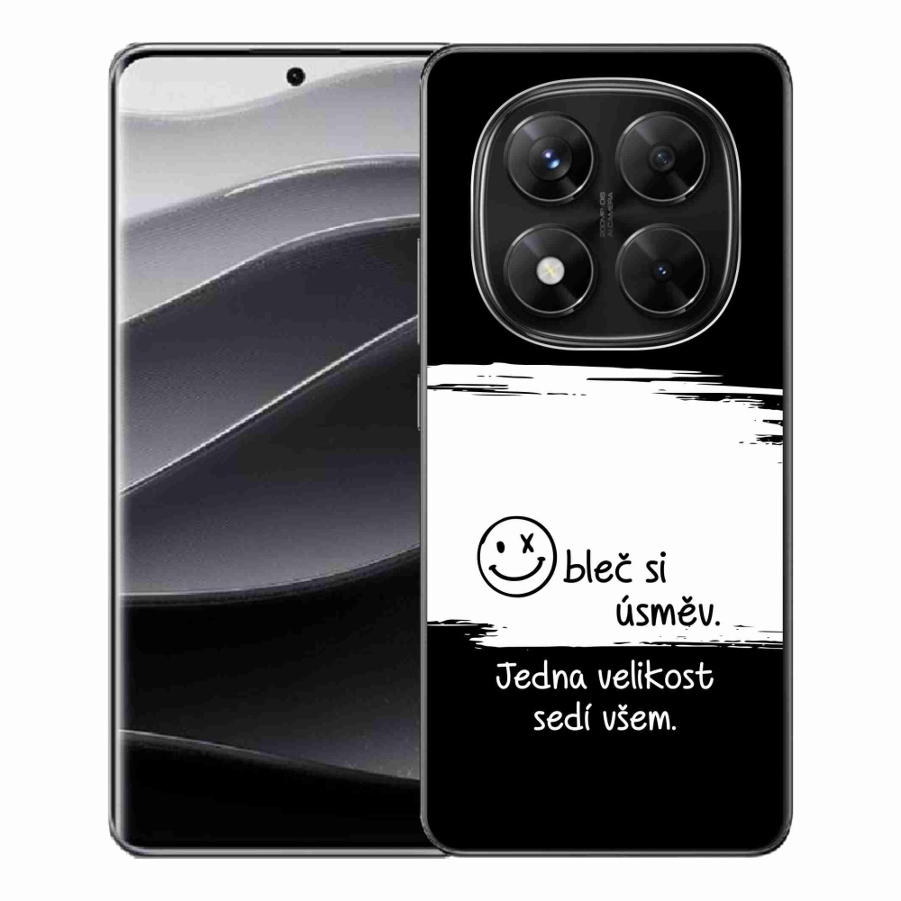 Gél borító mmCase a Xiaomi Redmi Note 14 Pro 5G/Poco X7 5G számára - vicces szöveg 8 fehér és fekete háttérrel
