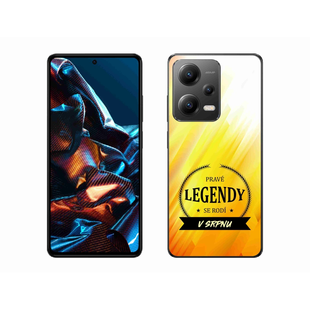 Gél borítás mmCase a Xiaomi Redmi Note 12 Pro 5G - Legends in August sárga háttérrel