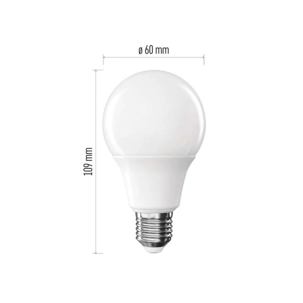 LED izzó Classic A60 / E27 / 9,5 W (75 W) / 1055 lm / semleges fehér