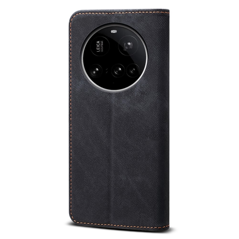 Jeanse könyvtáska Xiaomi 15 Ultra - fekete