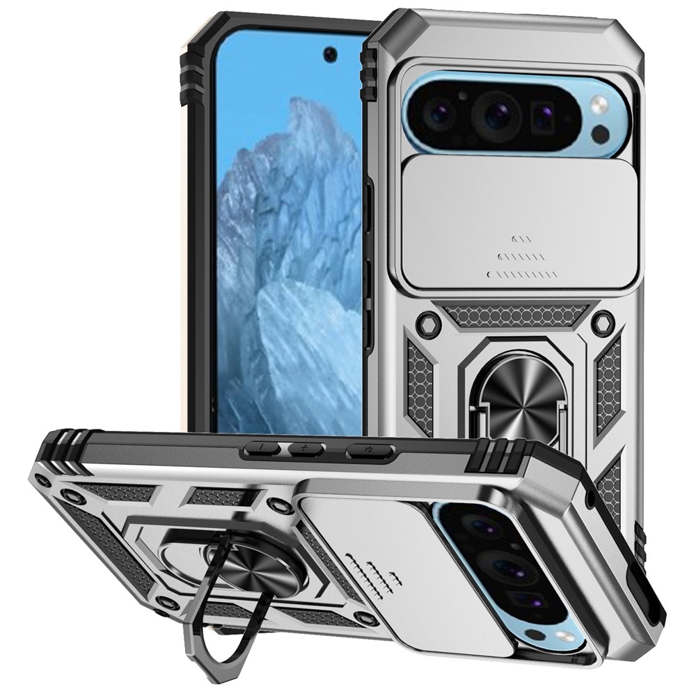 Csúszásálló borítás a Google Pixel 10 Pro/Pixel 10/9 Pro/9 készülékhez - ezüst színű