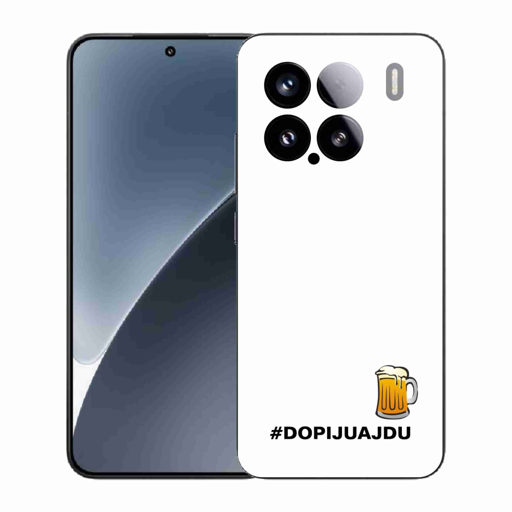 Gél borító mmCase a Xiaomi 15 - sör motívum 1 fehér háttérrel