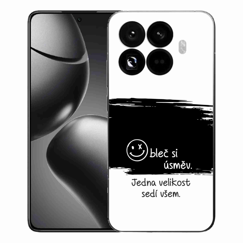Gél borító mmCase a Xiaomi 15T Pro számára - vicces szöveg 8 fekete és fehér háttérrel