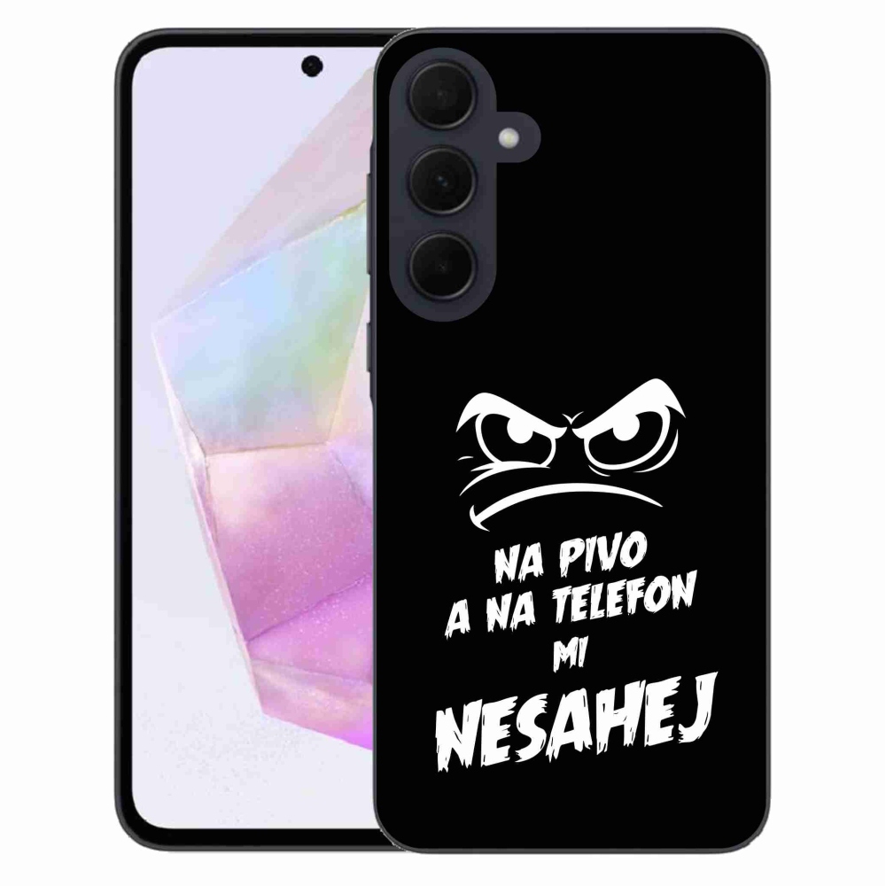 Gél borítás mmCase Samsung Galaxy A35 5G - sör motívum 2 fekete háttérrel