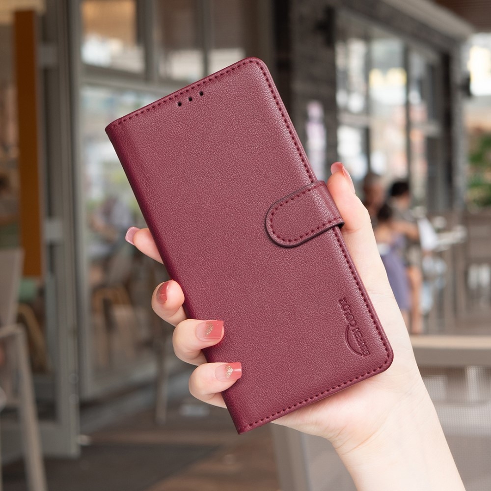 BINFEN könyv tok Xiaomi 15 Pro-hoz - piros