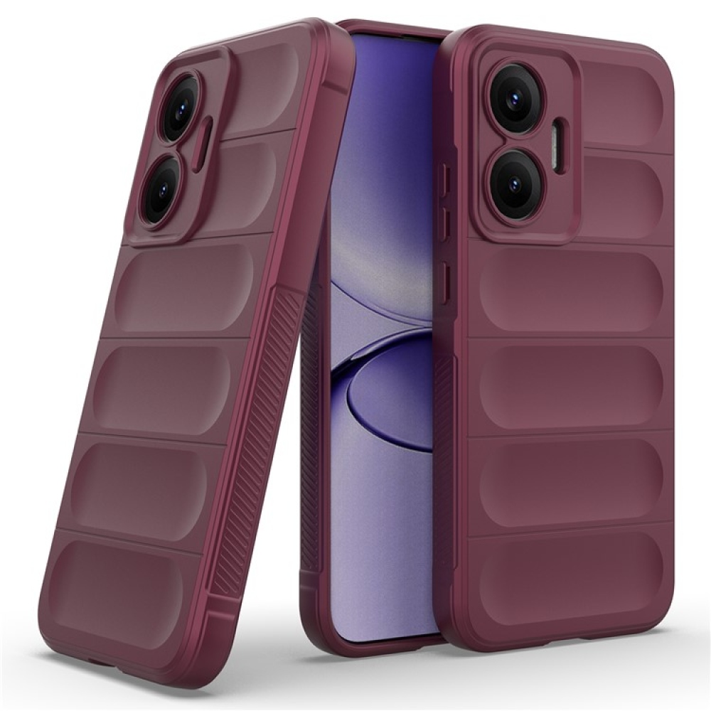 Rugg tartós zselés tok Xiaomi Poco F7 5G - bordó színben