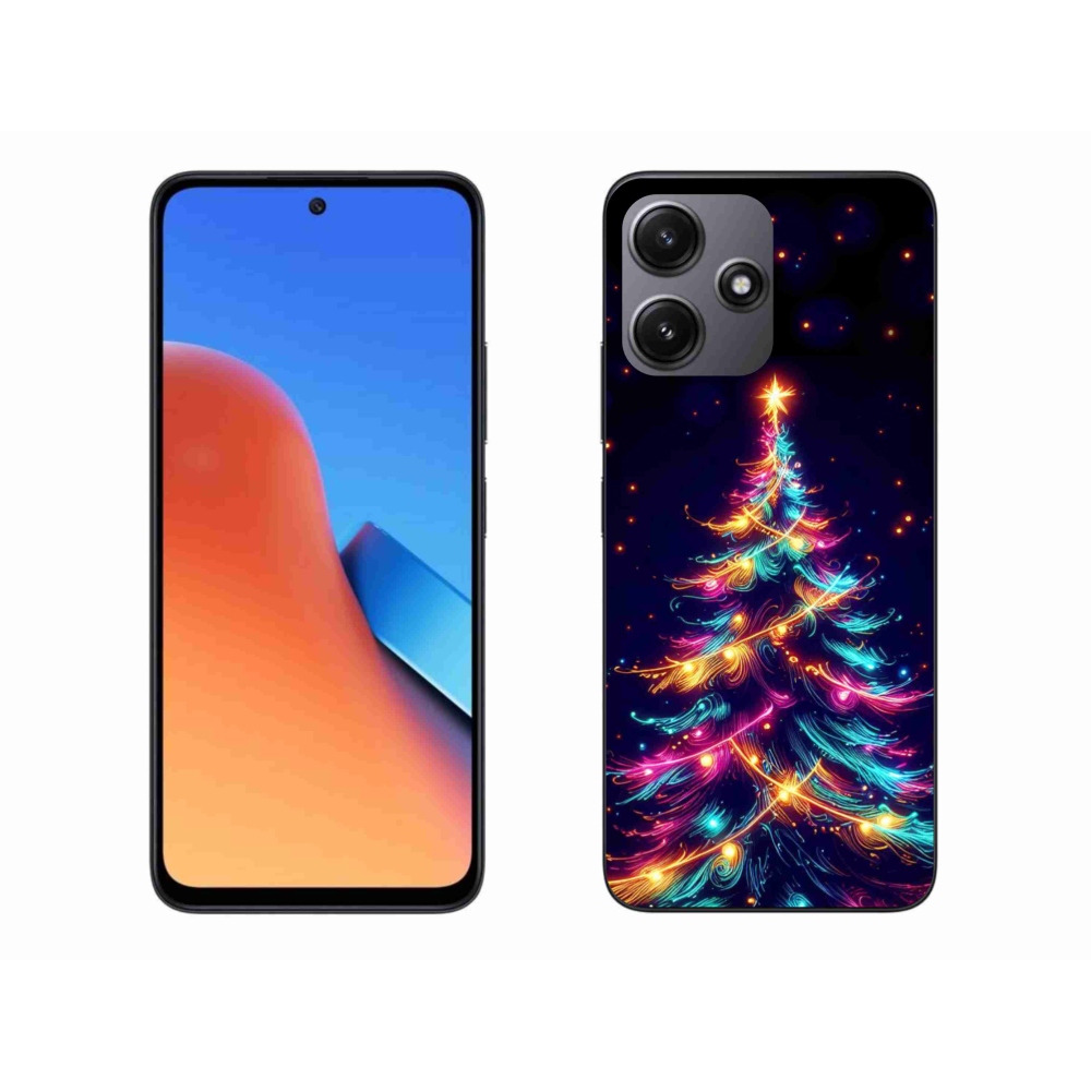 Gél borítás mmCase a Xiaomi Redmi 12 5G számára - neon karácsonyfa