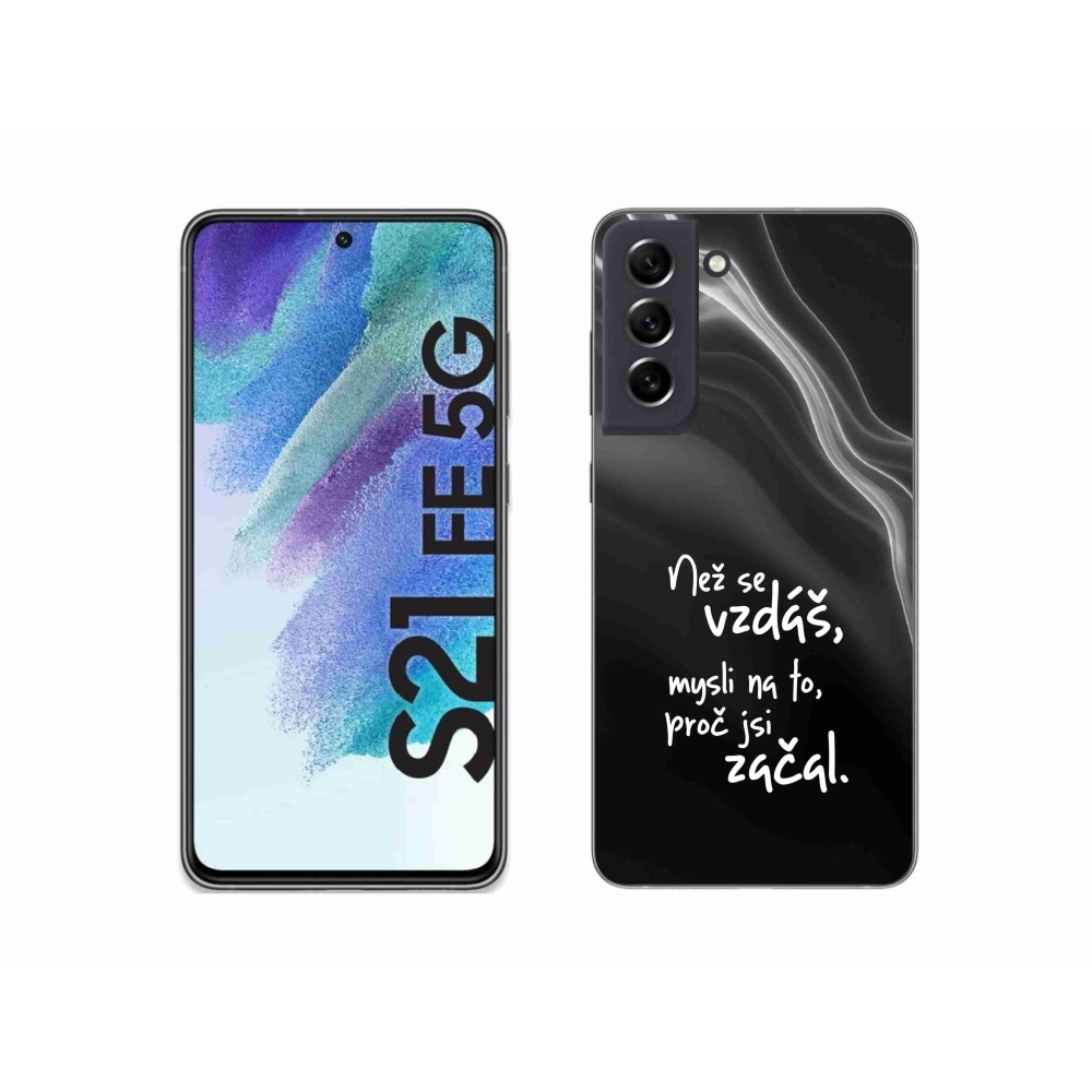 Gél borítás mmCase Samsung Galaxy S21 FE 5G - idézet 2 fekete háttér