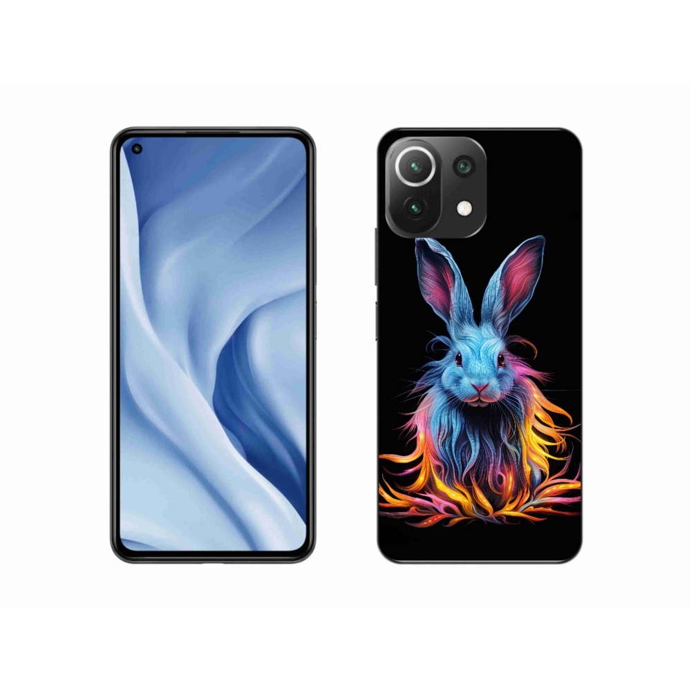 Gél borítás mmCase a Xiaomi Mi 11 Lite 4G/5G számára - absztrakt nyúl