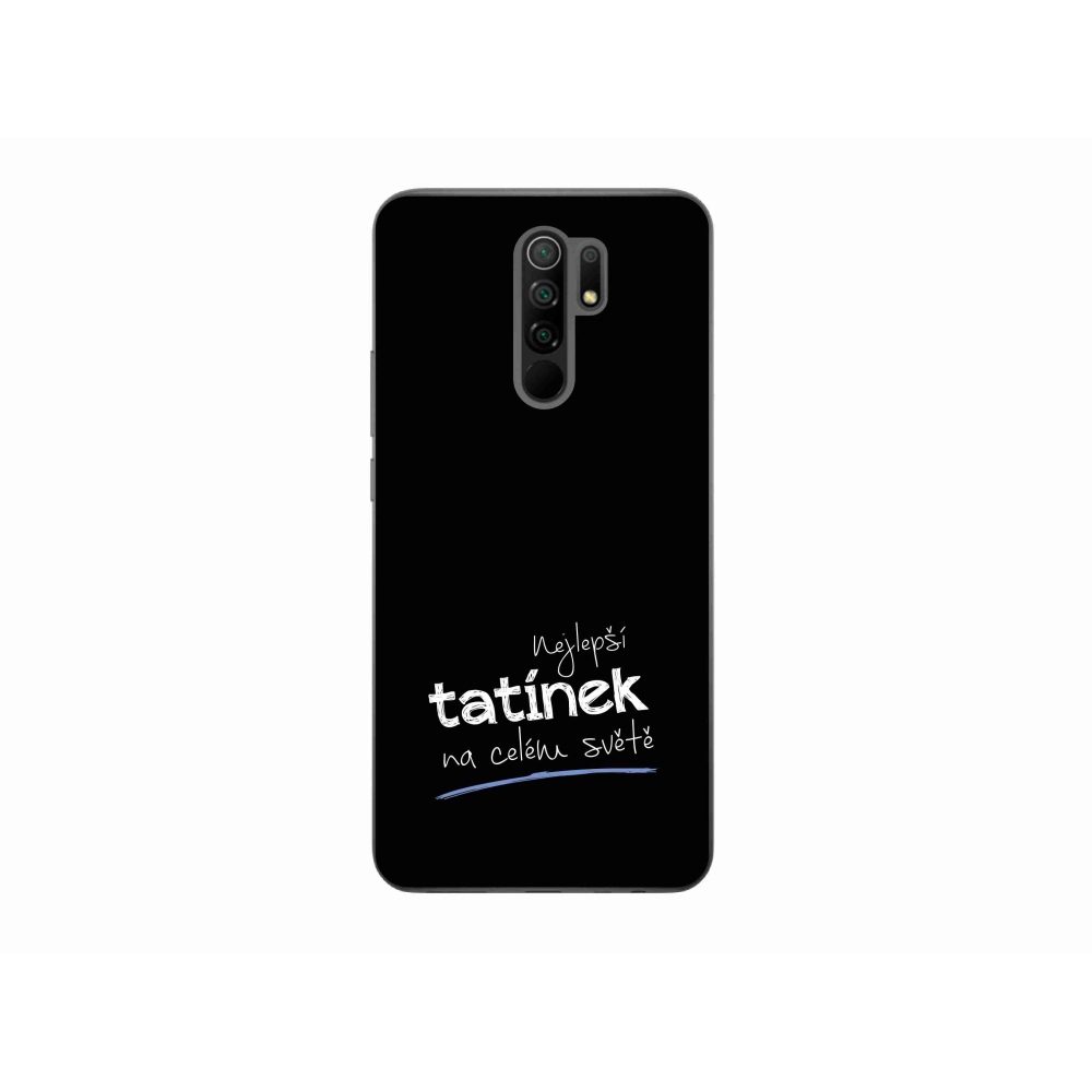 Gél borító mmCase a Xiaomi Redmi 9 - legjobb apuci 4 fekete háttérrel