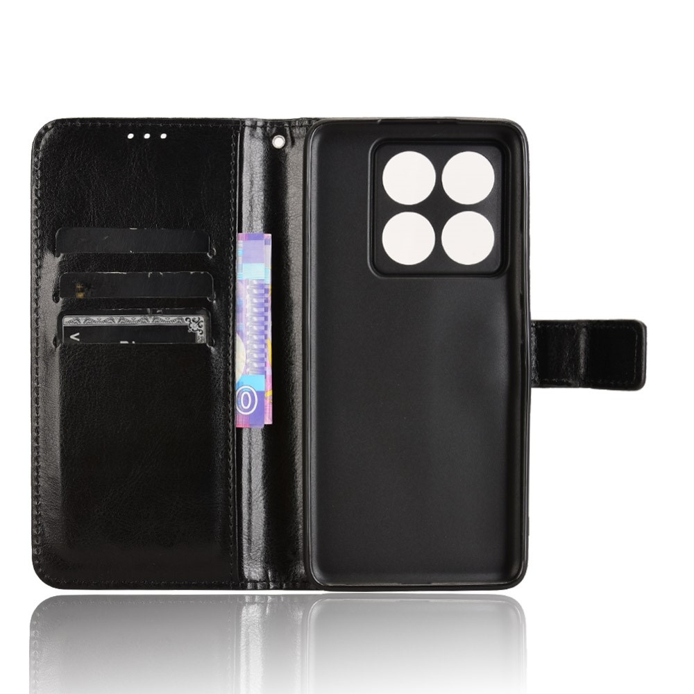 Őrült könyv tok a Xiaomi 14T Pro-hoz - fekete