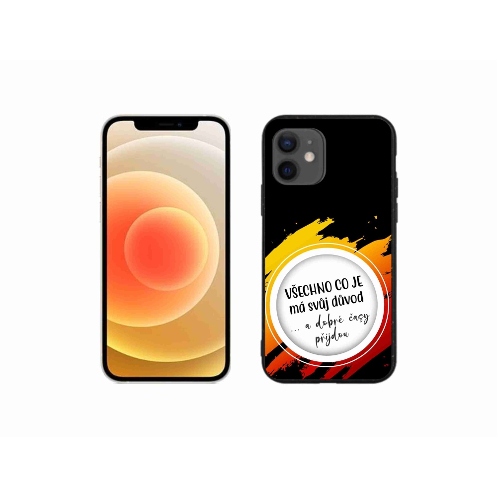 Gél borítás mmCase iPhone 12 mini készülékhez - idézet 3 fekete háttér