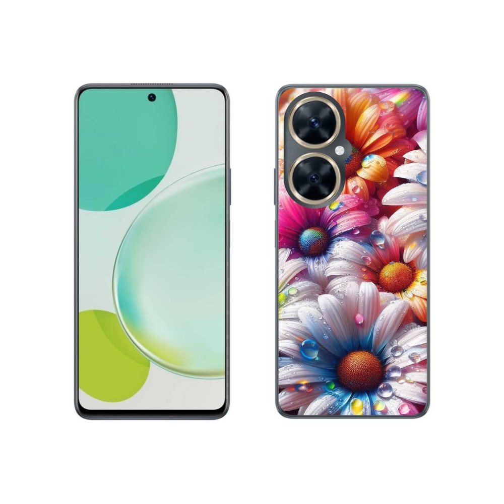 Gél borítás mmCase a Huawei Nova 11i készülékhez - színes százszorszépek
