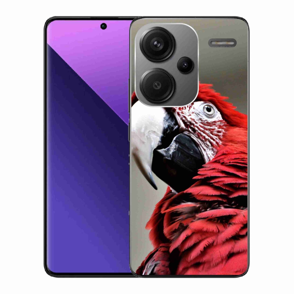 Gél tok mmCase a Xiaomi Redmi Note 13 Pro+ 5G számára - papagáj ara piros