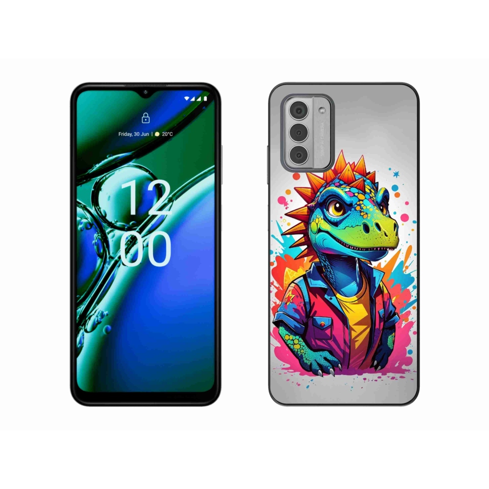 Zselés borítás mmCase a Nokia G42 készülékhez - színes dinoszauruszok