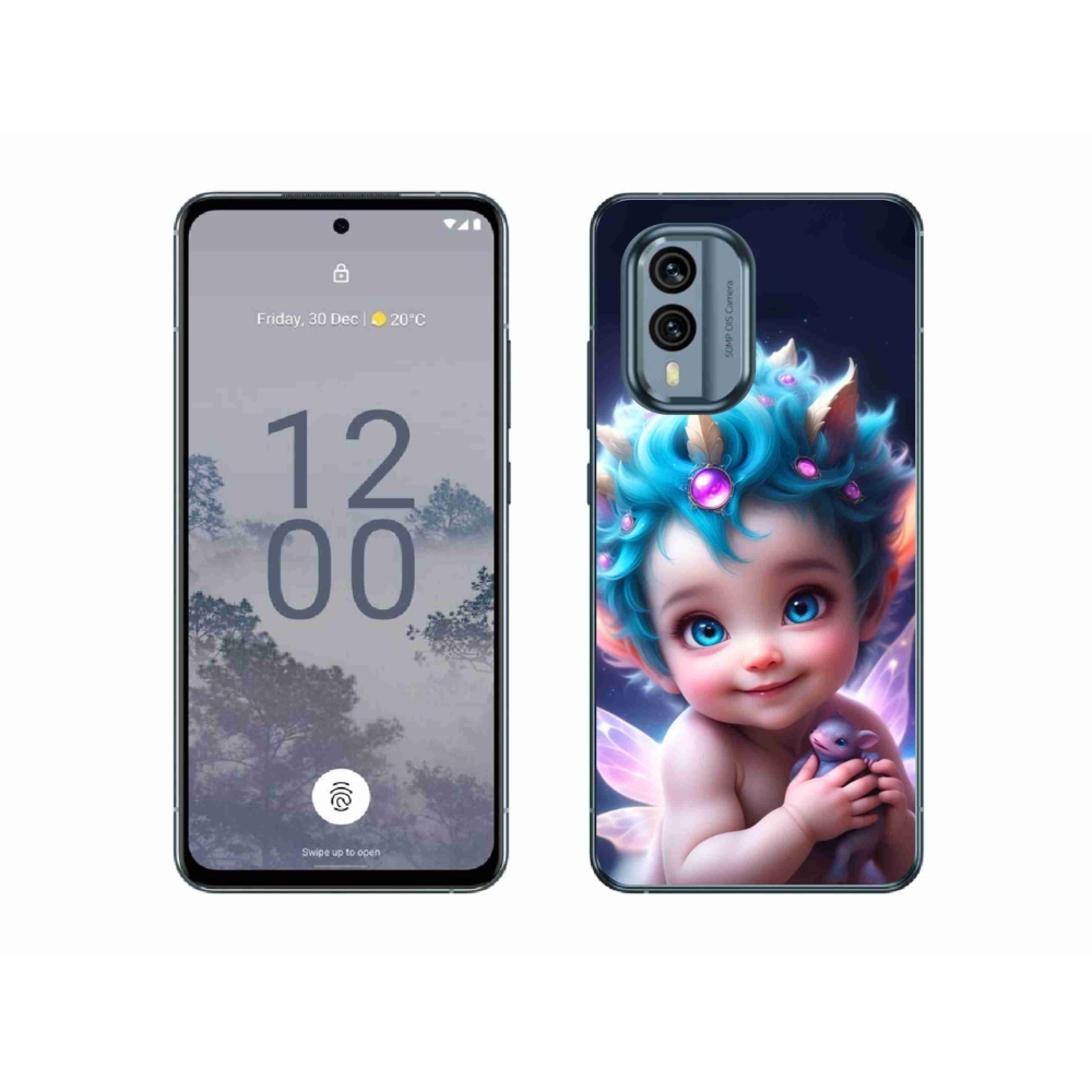 Zselés borítás mmCase a Nokia X30 5G készülékhez - baba pillangószárnyakkal