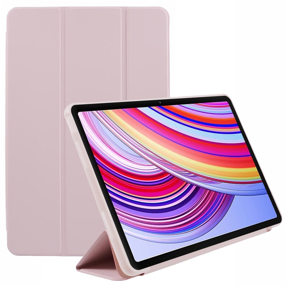 Összecsukható, intelligens záró tok Xiaomi Redmi Pad Pro 4G/5G tablethez - rózsaszín