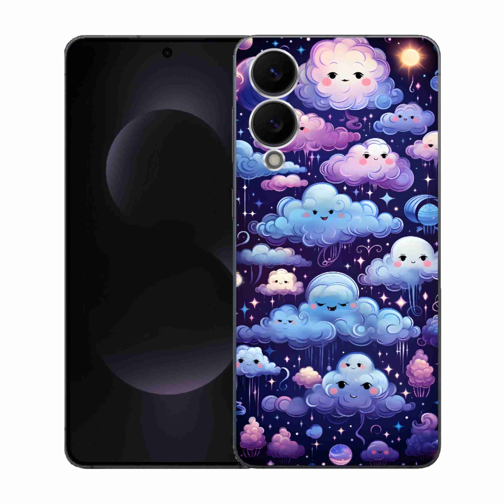 Gél borítás mmCase Samsung Galaxy S25 Edge készülékhez - felhők