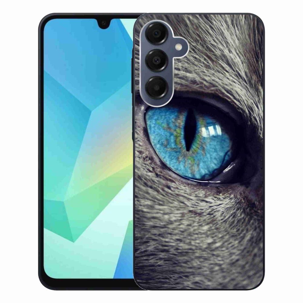 Zselés borítás mmCase Samsung Galaxy A16 4G/5G készülékhez - kék macskaszem
