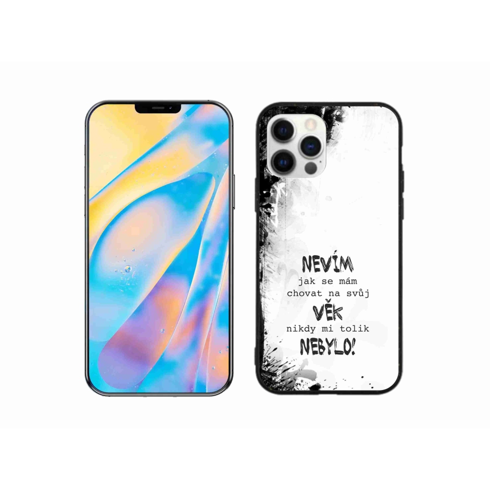 Gél borító mmCase iPhone 12 készülékhez - vicces szöveg 14 fehér háttér