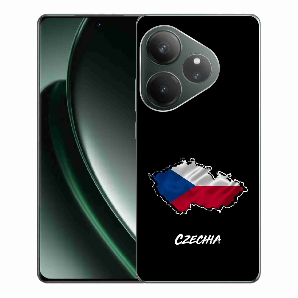 Gél borítás mmCase a Realme GT 6 5G/GT 6T 5G - Csehország fekete háttérrel