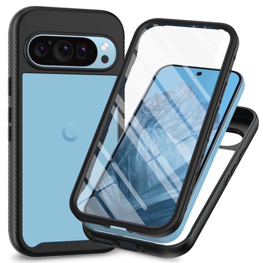 Ütésálló zselés tok a Google Pixel 10 Pro/Pixel 10 képernyővédőjéhez - fekete
