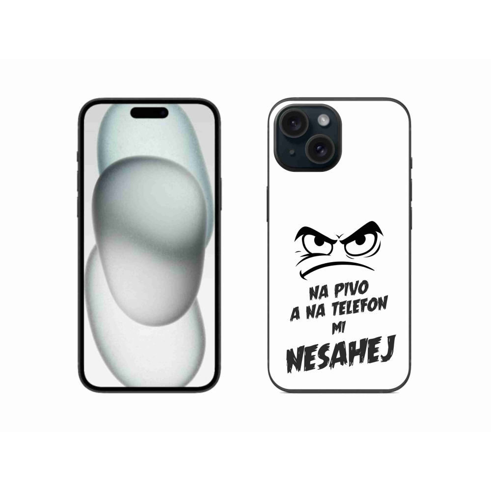 Gél borítás mmCase iPhone 15 - sör motívum 2 fehér háttérrel