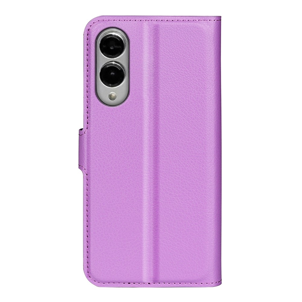 Litchi könyv tok Samsung Galaxy S25 Edge készülékhez - lila