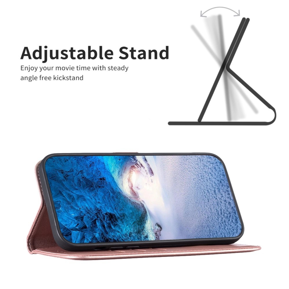 BNF könyvtáska Samsung Galaxy M15 5G - rózsaarany színű