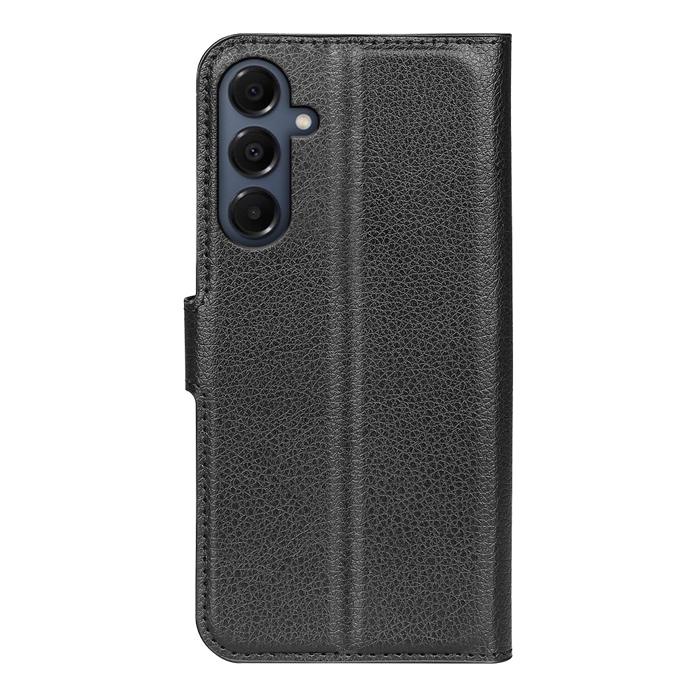 Litchi könyv tok Samsung Galaxy A17 5G - fekete