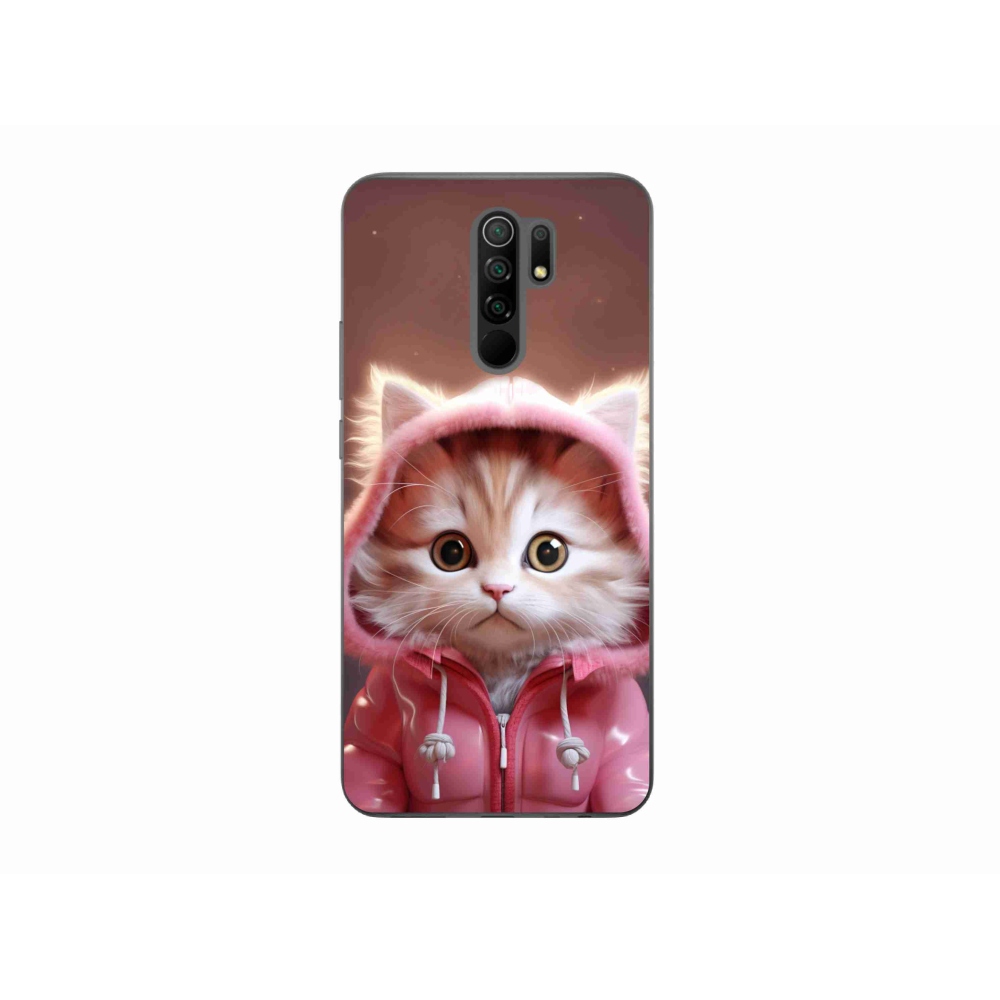 Gél borító mmCase a Xiaomi Redmi 9-hez - aranyos cica 3