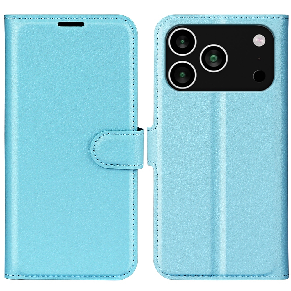 Litchi könyvtáska iPhone 17 Pro készülékhez - kék