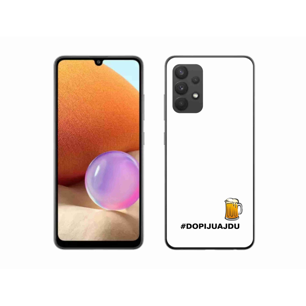 Gél borítás mmCase Samsung Galaxy A32 4G - sör motívum 1 fehér háttér