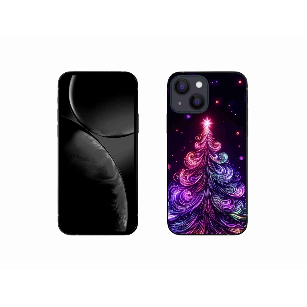 Gél borítás mmCase iPhone 13 mini 5.4 - neon karácsonyfa 1