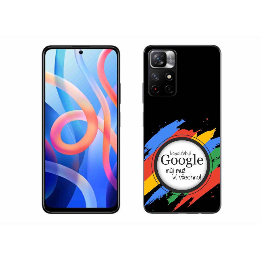 Gél borító mmCase a Xiaomi Redmi Note 11S 5G - az ember mindent tud fekete háttérrel