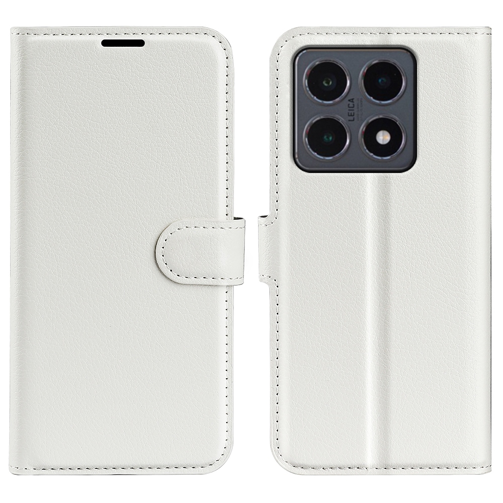 Litchi könyv tok Xiaomi 15T-hez - fehér
