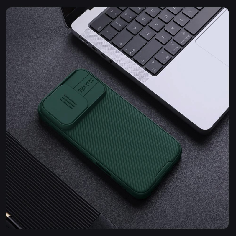 Nillkin CamShield PRO mágneses hátlap Apple iPhone 16 Pro készülékhez Sötétzöld