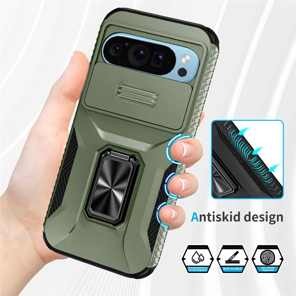 Tartós fedél a Google Pixel 10 Pro/9 Pro/9 Pixel 10 Pro/9-hez - zöld színű