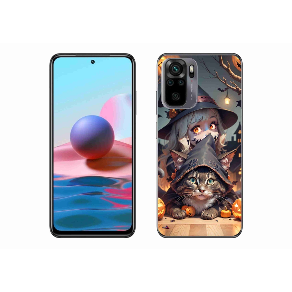 Gél borítás mmCase a Xiaomi Poco M5s készülékhez - boszorkány macskával