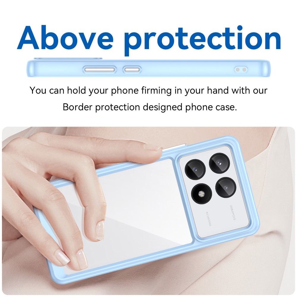 Gél tok rögzített hátlappal Xiaomi Poco X6 Pro 5G - kék