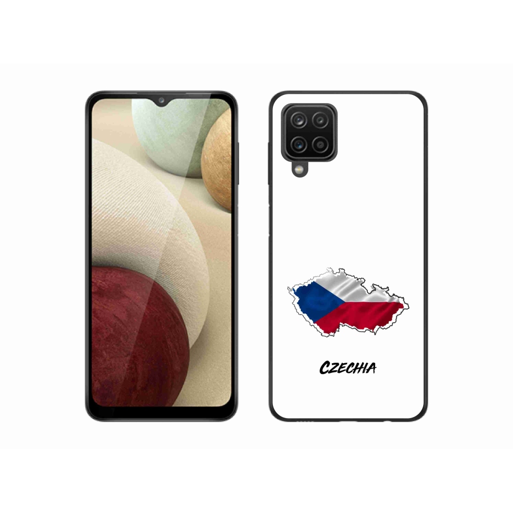 Gél borítás mmCase Samsung Galaxy A12 - Csehország fehér háttérrel