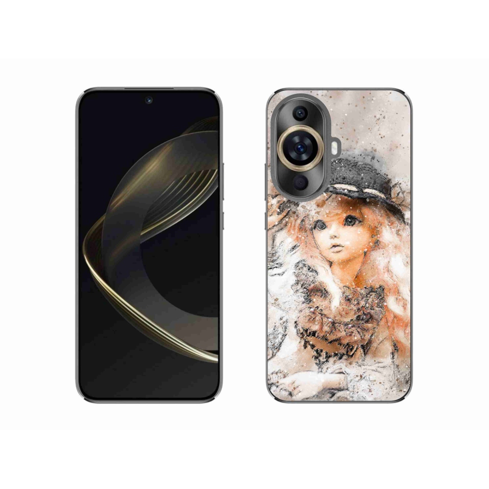 Gél borító mmCase a Huawei Nova 11-hez - lány kalapban