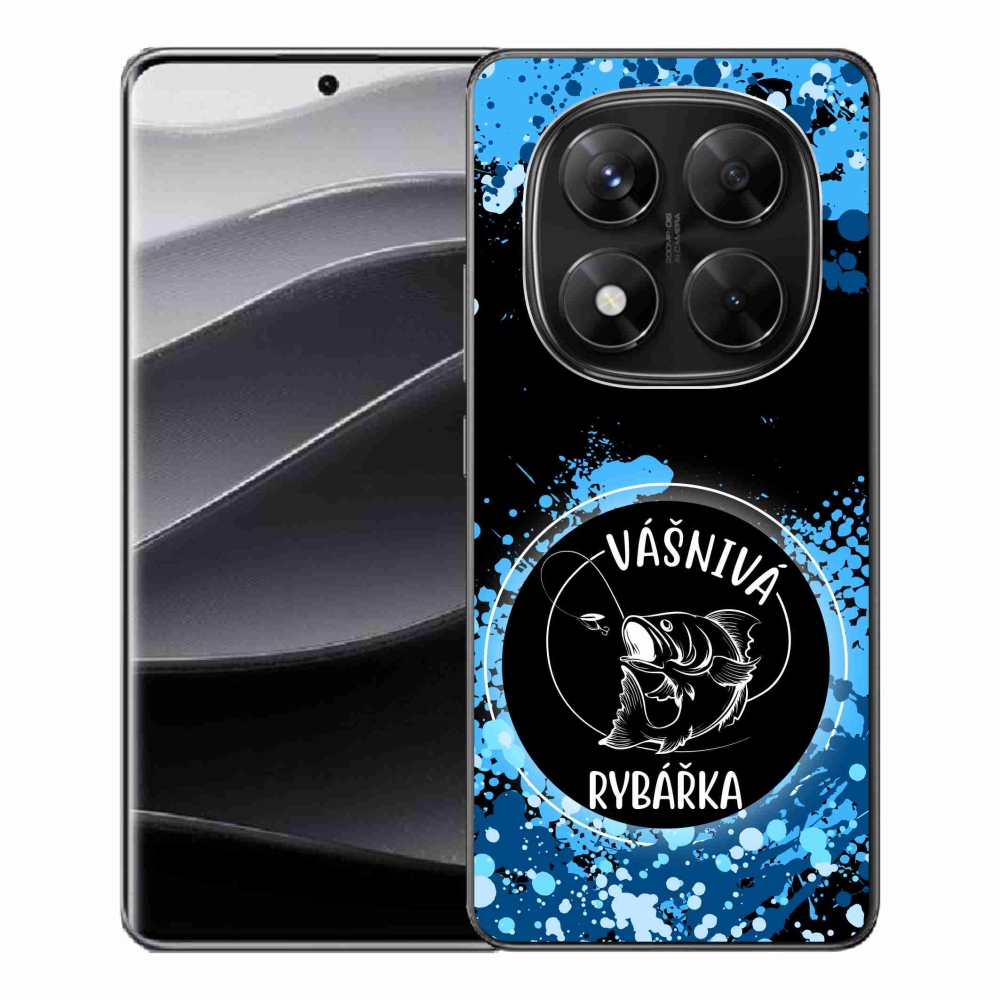 Gél borítás mmCase a Xiaomi Redmi Note 14 Pro 5G/Poco X7 5G számára - szenvedélyes halász fekete háttérrel
